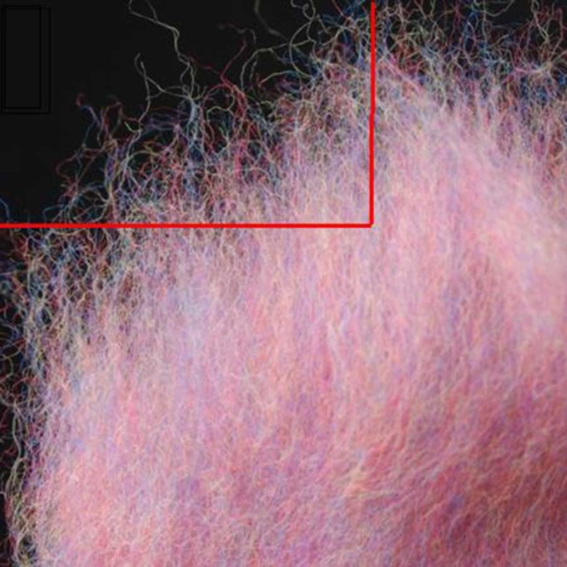 Wool, acrylic, cotton and polyester mixk